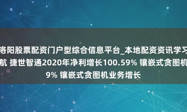 洛阳股票配资门户型综合信息平台_本地配资资讯学习与行情导航 捷世智通2020年净利增长100.59% 镶嵌式贪图机业务增长